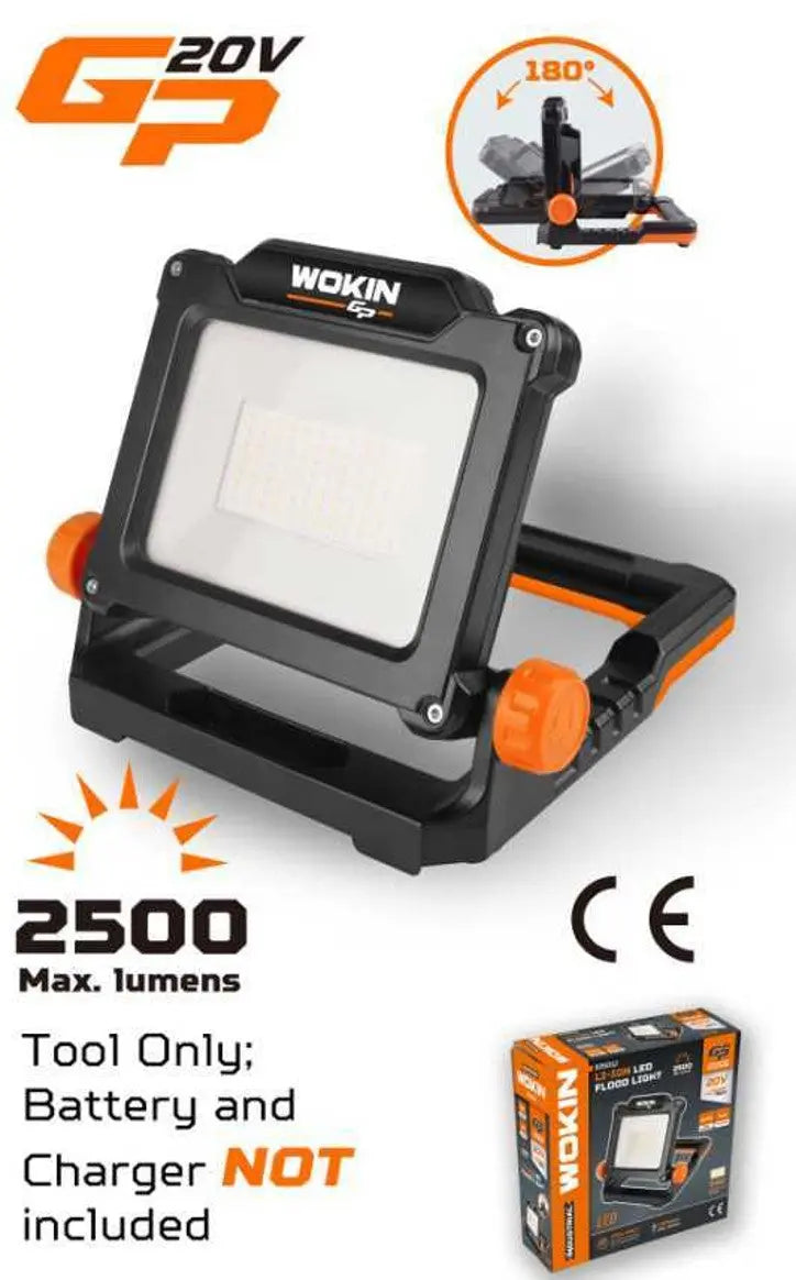20V LI-ION LED Schijnwerper Wokin Top-Tools.nl