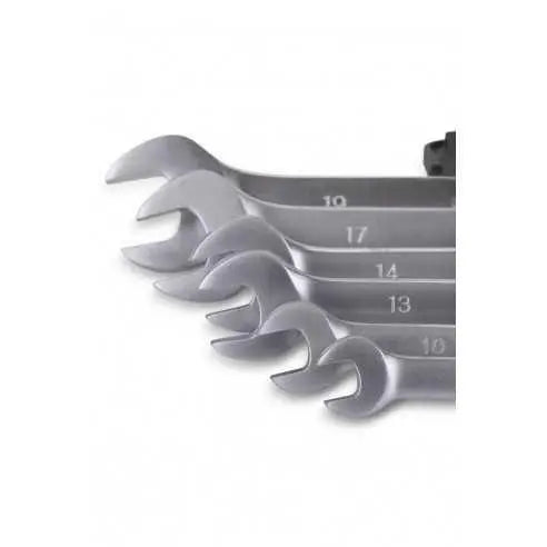 Onex 6 delige Steek–Ringratelset - 8 mm t/m 19 mm