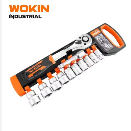 Wokin Industriële 12-delige 1/2 dopsleutel set met ratel Top-Tools.nl