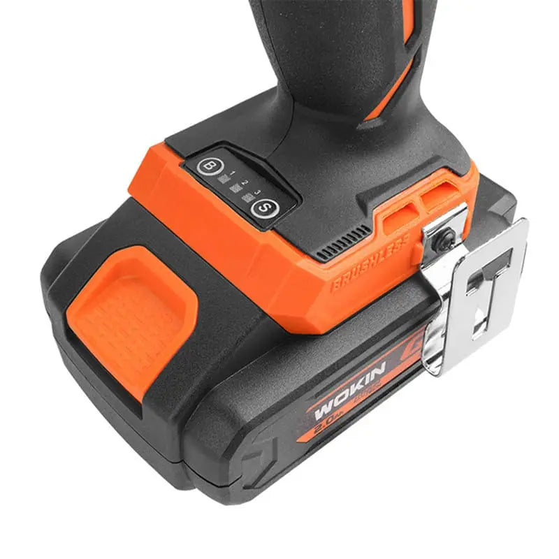 Wokin Slagmoersleutel Li-ion accu 20V koolborstelloos met 2 accu's een lader en een gereedschapstas Top-Tools.nl